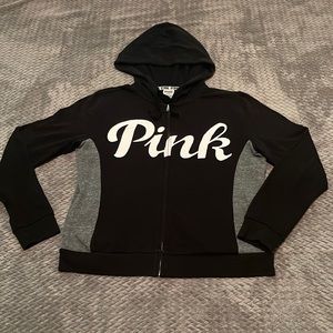 PINK by Victoria’s Secret logo zip up hoodie size M